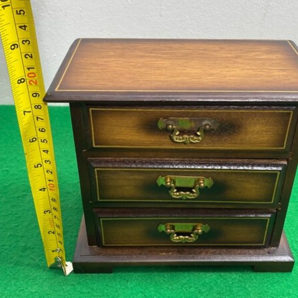 Vintage Gunther Mele 1970's Wooden Jewelry Box - Jewellery with Drawers - Vintag - Picture 6 of 10